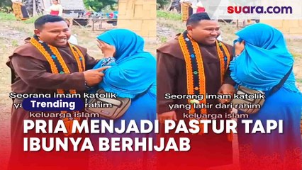 Momen Haru Ibu Berjilbab Sambut sang Putra yang Jadi Pastur, Warganet Perdebatkan Hal Ini