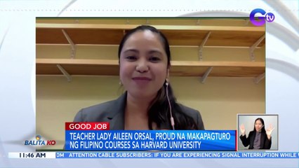 Lady Aileen Orsal, kauna-unahang teacher na magtuturo ng Filipino subject sa Harvard University | BK