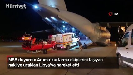 Libya'ya yardım için gönderilen ilk uçak havalandı