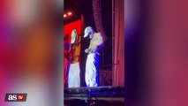 Rauw Alejandro's not-so-subtle gesture to Rosalia in the middle of his concert