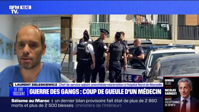 Fusillades à Marseille: L'âge moyen des victimes est de moins de 30 ans constate Laurent Zieleskiewicz, (hôpital Nord de Marseille)