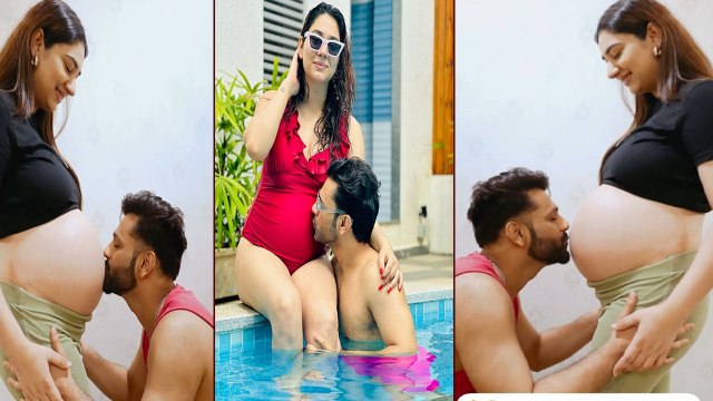 Disha Parmar के Baby Bump को Kiss करते दिखे Rahul Vaidya, जल्द बनने वाले पापा को लोग बोले बेशर्म