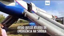 Avião russo aterra de emergência na Sibéria