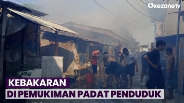 Akibat Bakar Sampah, Kebakaran Landa Pemukiman Padat Penduduk di Jakarta