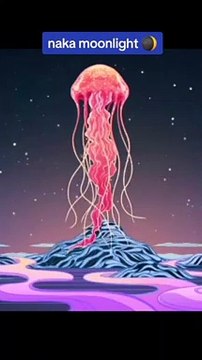 création de naka moonlight by @jasonlyon_ #create #inspiration #jellyfish #art #workart #studio #borealis #aurora #moonlight #moon #night #shadow #artlove #artist #artskills