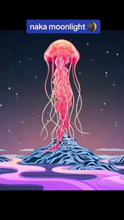 création de naka moonlight by @jasonlyon_ #create #inspiration #jellyfish #art #workart #studio #borealis #aurora #moonlight #moon #night #shadow #artlove #artist #artskills