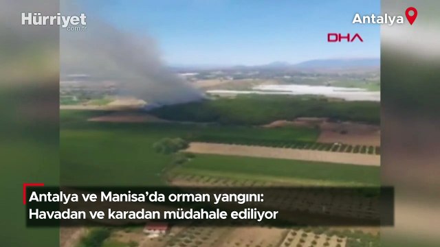 Antalya ve Manisa'da orman yangını: Havadan ve karadan müdahale ediliyor