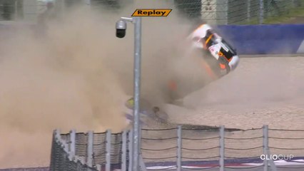 Clio Cup Europe 2023 Spielberg Race 1 Spinkiewicz Flips