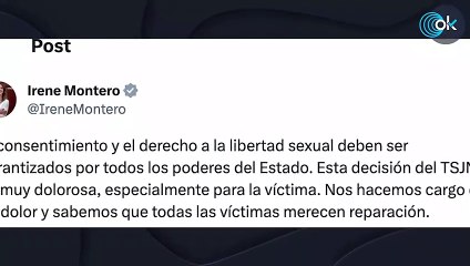 Irene Montero califica de «muy dolorosa» la rebaja de pena a un miembro de ‘La Manada’ por su ley