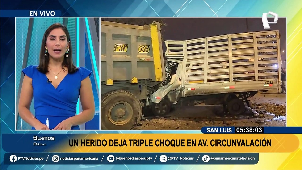 San Luis: camión de carga termina destrozado tr...