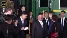 "김정은, 열차에서 내려 러 관리들과 인사"...영상 공개 / YTN