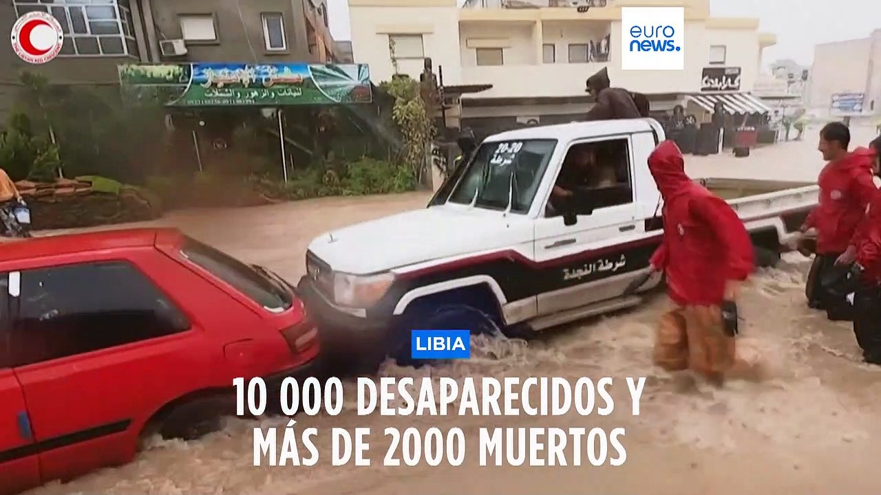 Las inundaciones en Libia dejan hasta el momento más de 2000 muertos y 10 000 desaparecidos