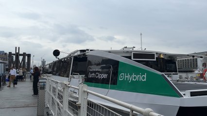 London’s new Earth Clipper Hybrid boat hits the Thames for the first time