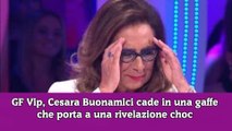 GF Vip, Cesara Buonamici cade in una gaffe che porta a una rivelazione choc