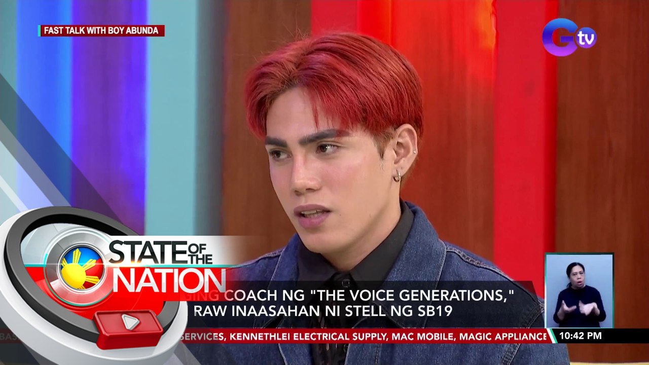 Pagiging coach ng "The Voice Generations," hindi raw inaasahan ni Stell ng SB19 | SONA