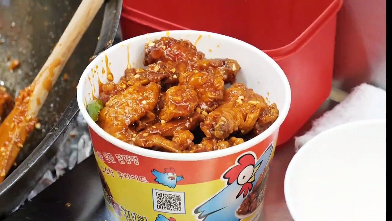 korean street food - chicken spicy