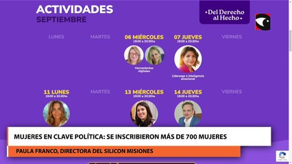 Paula Franco manifestó "no es representativo un gobierno si no hay mujeres"