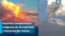 Captan explosión del volcán Popocatépetl