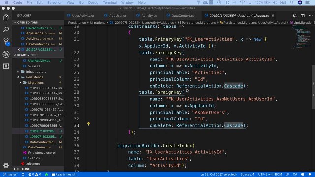 Entity Framework Core Relationships (Legacy) - Updating the Create Activity handler