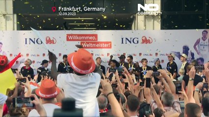 WATCH: German basketball world champions welcomed home by fans
