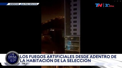 Fuegos artificiales contra Argentina.