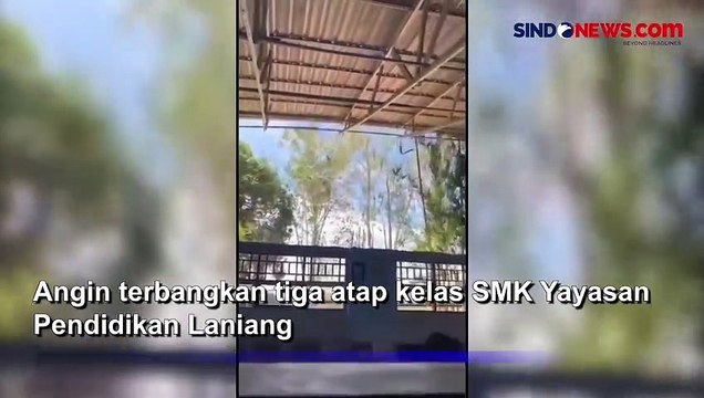 Angin Kencang Terbangkan Atap Kelas saat Belajar, Siswa Panik Berhamburan di Kota Makassar