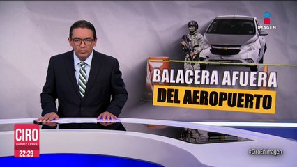 Persecución termina en balacera afuera de la Terminal 1 del AICM