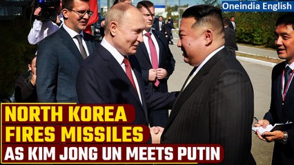 下载视频: As Kim Jong Un meets Putin in Russia, North Korea fires ballistic missile | Oneindia News