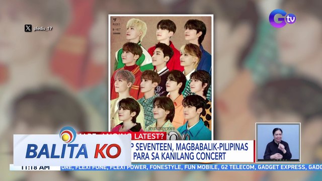 K-pop boy group SEVENTEEN, magbabalik-Pilipinas sa January 2024 para sa kanilang concert | BK