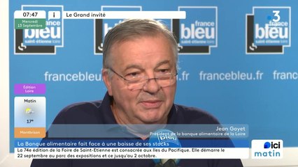 Jean Goyet, président de la Banque alimentaire de la Loire