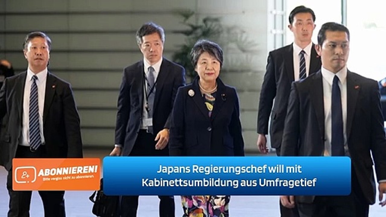 Japans Regierungschef will mit Kabinettsumbildung aus Umfragetief