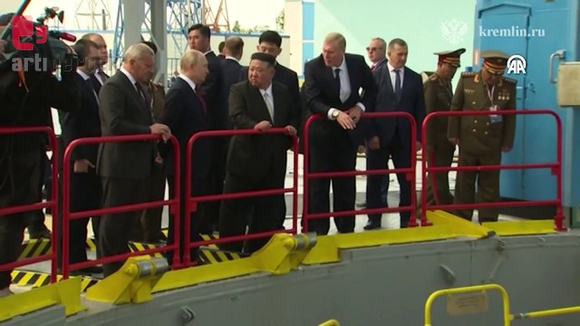 Dünyanın izlediği görüşme: Kuzey Kore lideri Kim, Rusya'da Putin'le bir araya geldi