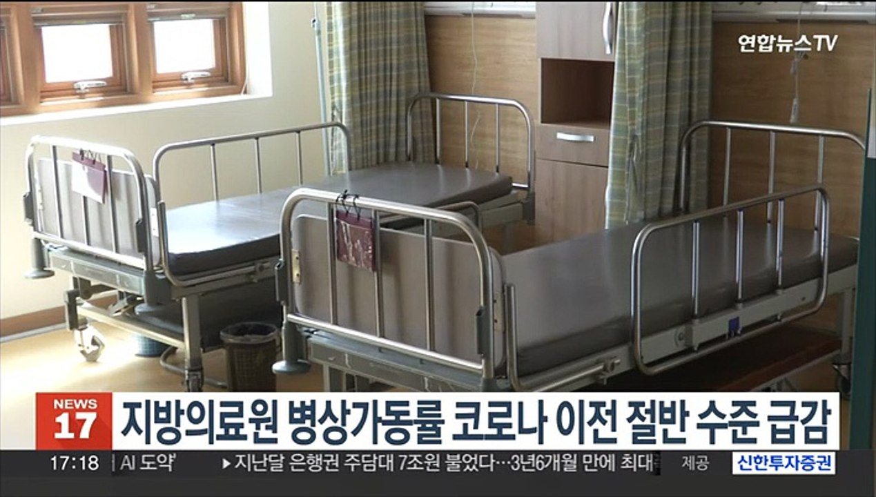 지방의료원 병상가동률 코로나 이전 절반 수준 급감