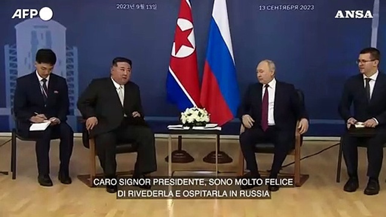 Iniziati i colloqui tra Putin e Kim Jong-un