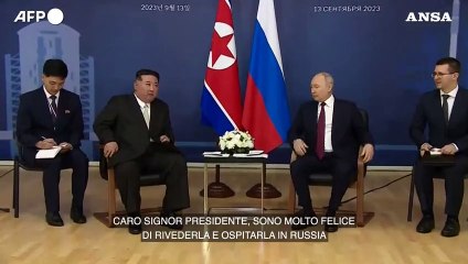 Iniziati i colloqui tra Putin e Kim Jong-un