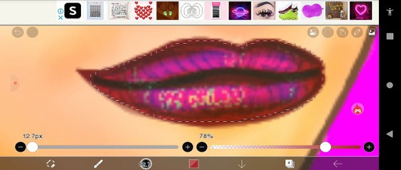 Desenhar Cam-li SNK vs Capcom no IbisPaintX Android Parte 8