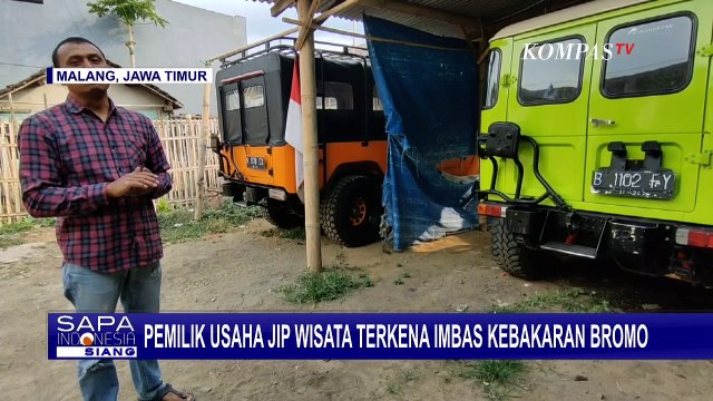 Pemilik Usaha Penyewaan Jip Wisata Terkena Imbas Kebakaran Bromo