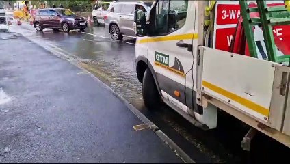 Burst water pipe closes Brocco Bank, Sheffield