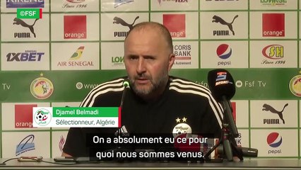 Belmadi après la victoire contre le Sénégal : "On a eu ce pour quoi nous sommes venus"