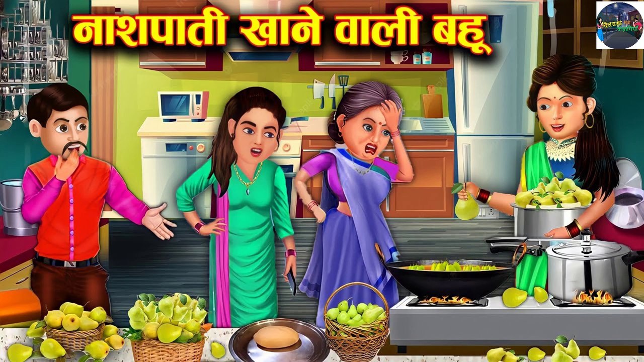 नाशपाती खाने वाली बहू l daughter-in-law who eats pears l SAS Bahu Cartoon story l moral story in Hindi