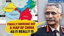 Ex-Army Gen Manoj Naravane shares 'map Of China' as 'it really is', takes a jibe | Oneindia News