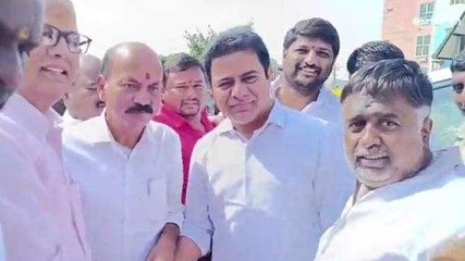 సంగారెడ్డి: మంత్రి కేటీఆర్ కు ఘన స్వాగతం పలికిన చింతా ప్రభాకర్