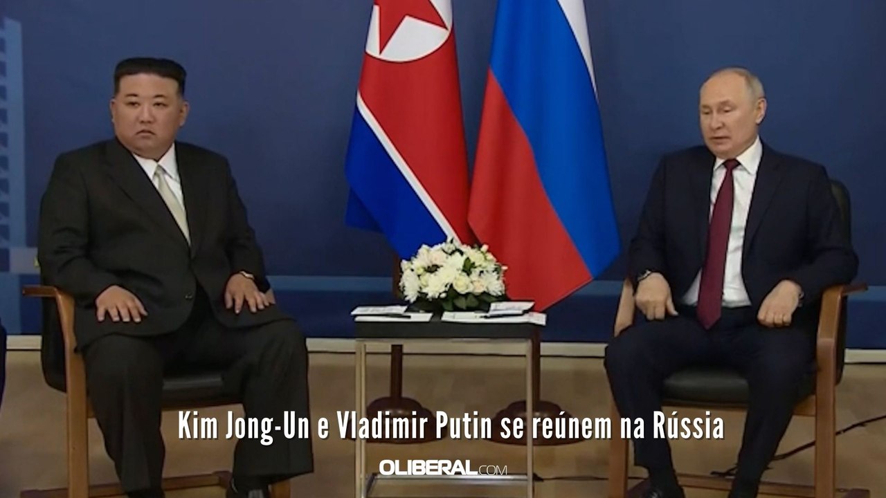 Kim Jong-Un e Vladimir Putin se reúnem na Rússia