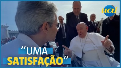 Zema se encontra com o Papa Franscisco no Vaticano