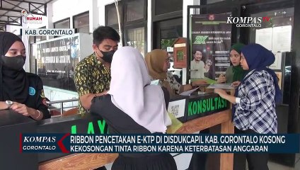 Anggaran Terbatas, Tinta Ribbon Pencetakan E-KTP di Disdukcapil Kabupaten Gorontalo Kosong