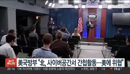 美국방부 "北, 사이버공간서 악의적 범죄·간첩활동…美에 위협"