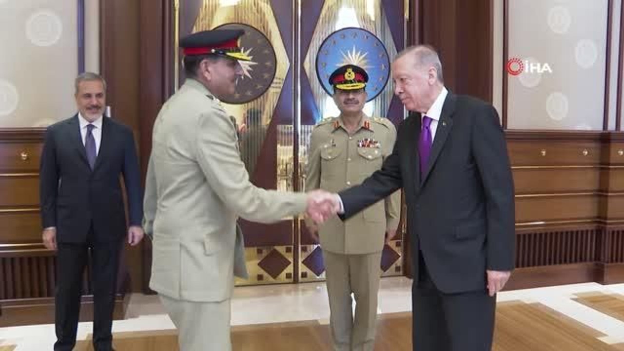 Cumhurbaşkanı Erdoğan, Pakistan Kara Kuvvetleri Komutanı Syed Asım Munir'i kabul etti