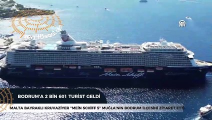 Bodrum'a "Mein Schiff 5" kruvaziyeriyle 2 bin 601 turist geldi