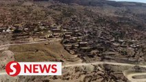 Drone shows extent of earthquake damage in Morocco's Douzrou