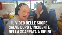 Il video delle suore salve dopo l'incidente nella scarpata a Rimini